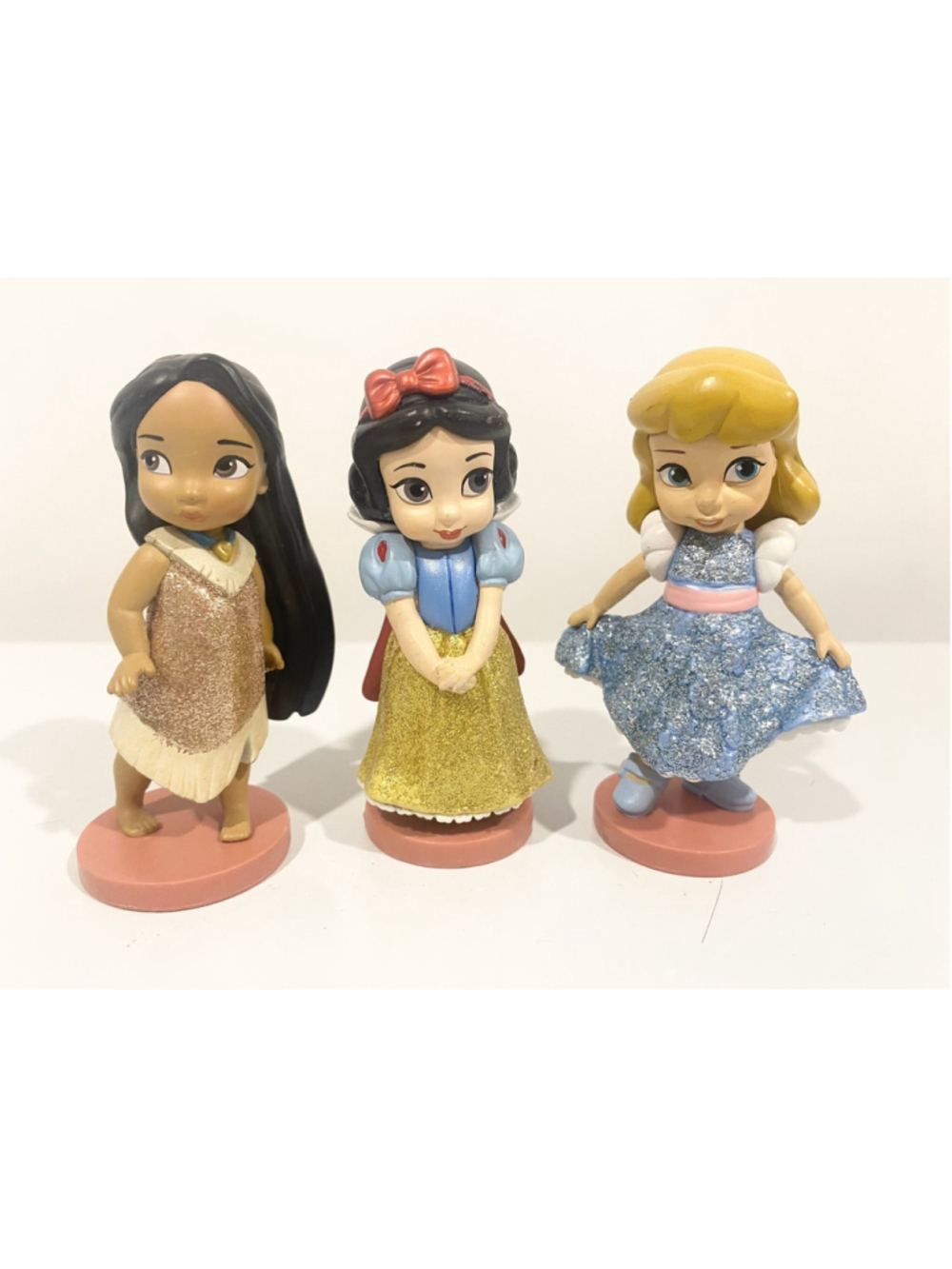Disney Animators Princesses Pocahontas Snow White Cinderella Lot Of 3 Figures
